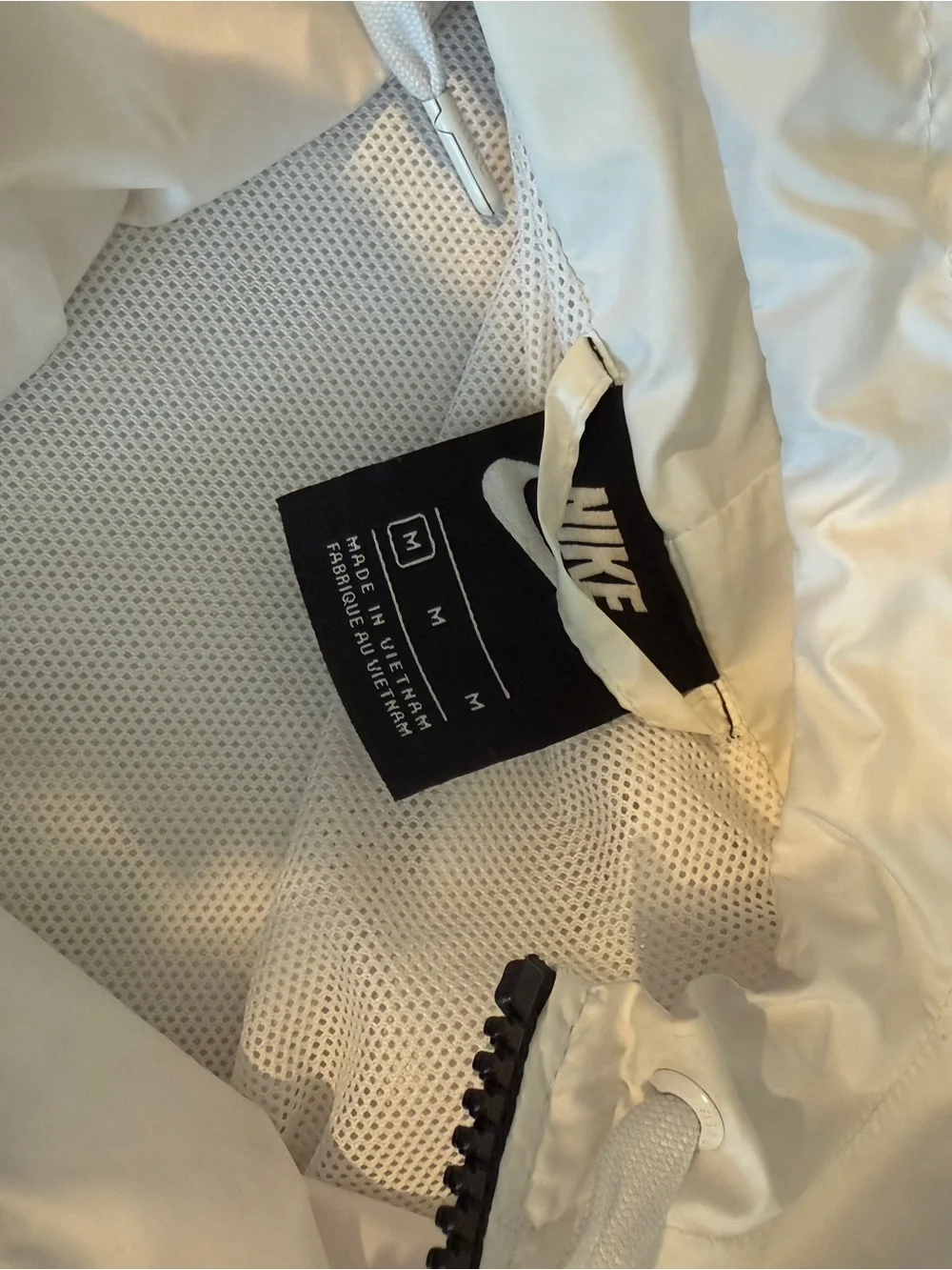 Nike Black and White Hooded Windbreaker Jacket